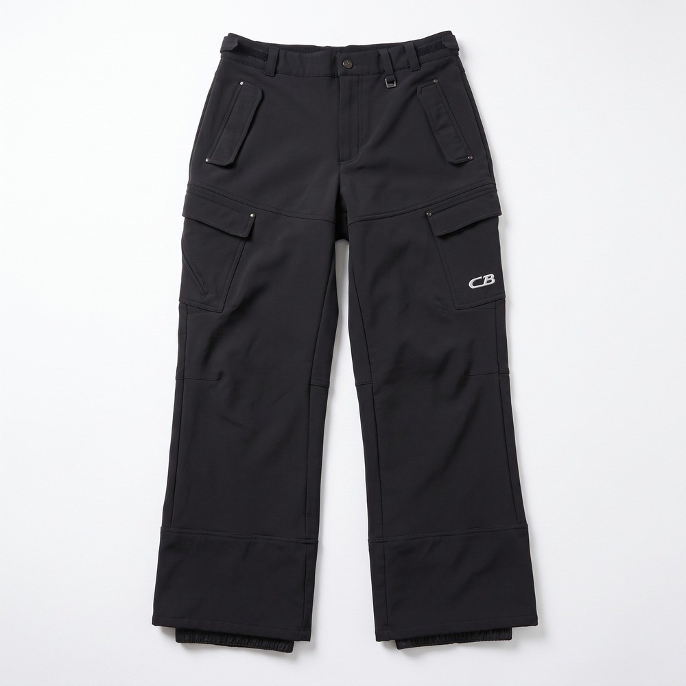 CB Womens M Black Softshell Fleece Lined Snow Cargo Pants Athleisure Casual